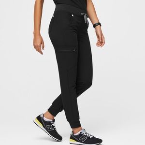 FIGS Black Zamora Jogger Scrub Pants, Size M
